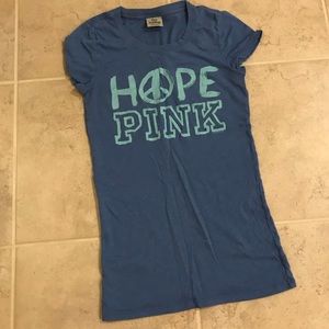 Victoria’s Secret pink shirt in blue